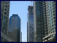 Downtown, mixed skyscrapers